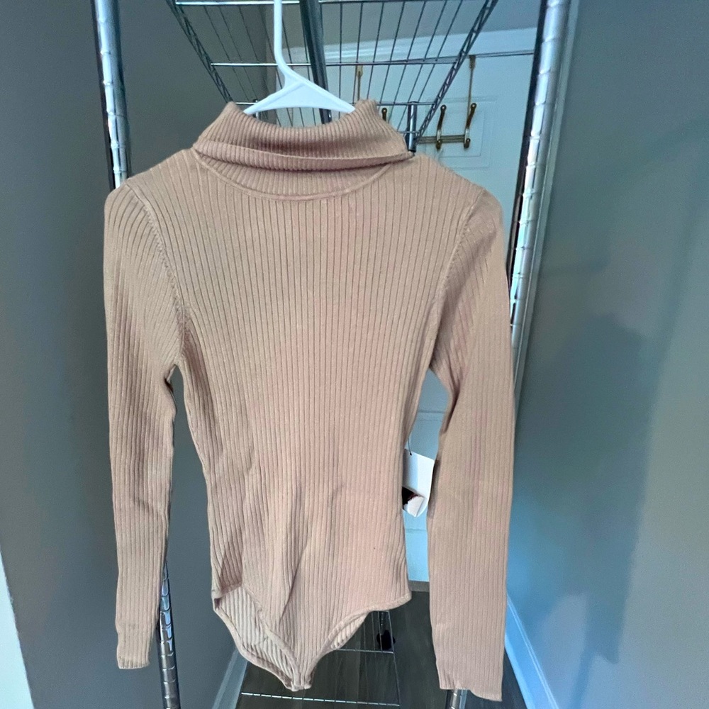 Knit turtleneck bodysuit